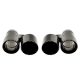 Exhaust Tip 101mmx2 enter 70mm Black Chrome Set