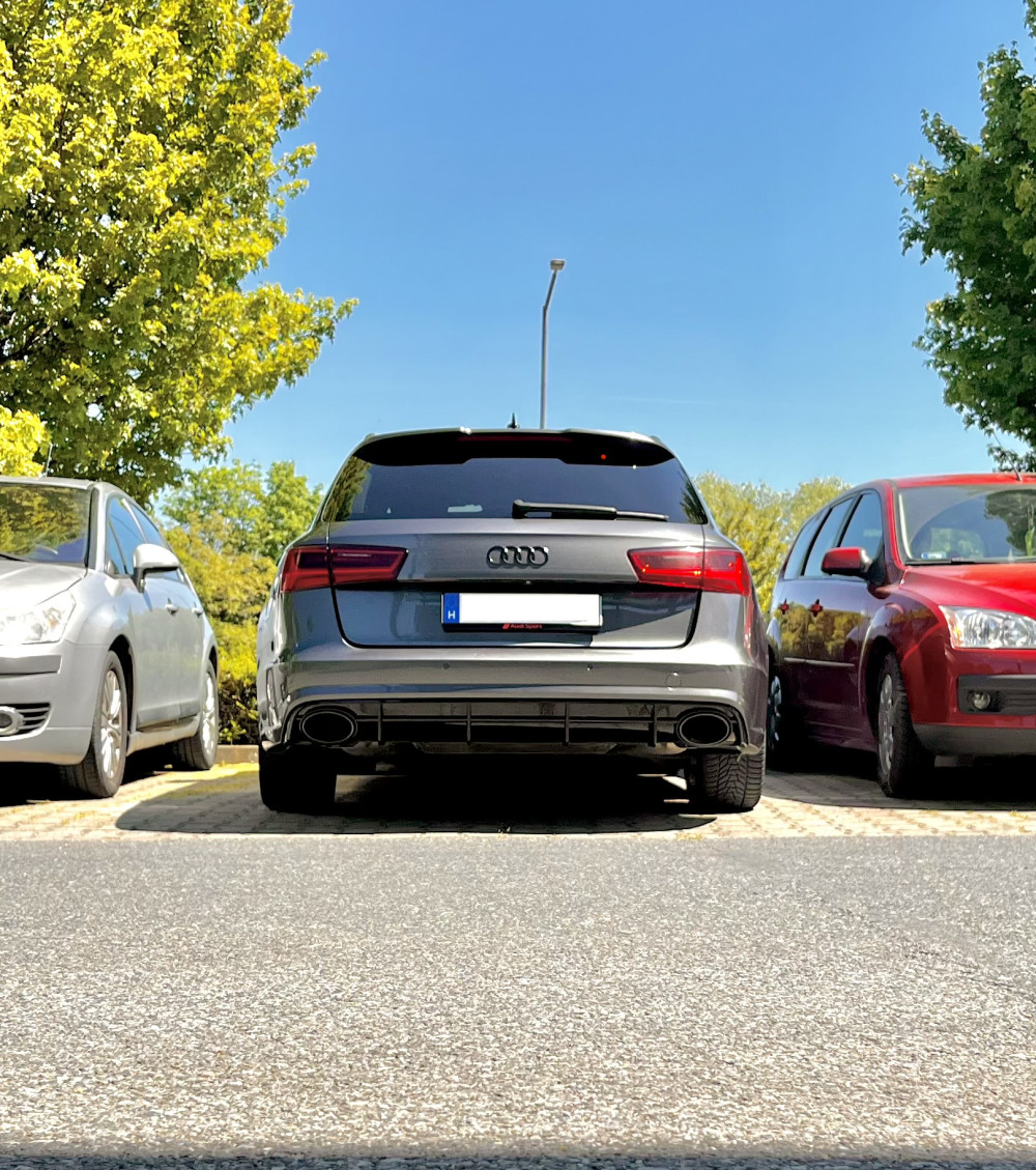 Diffuser Audi A6 C7 Facelift Rear with Pipes
