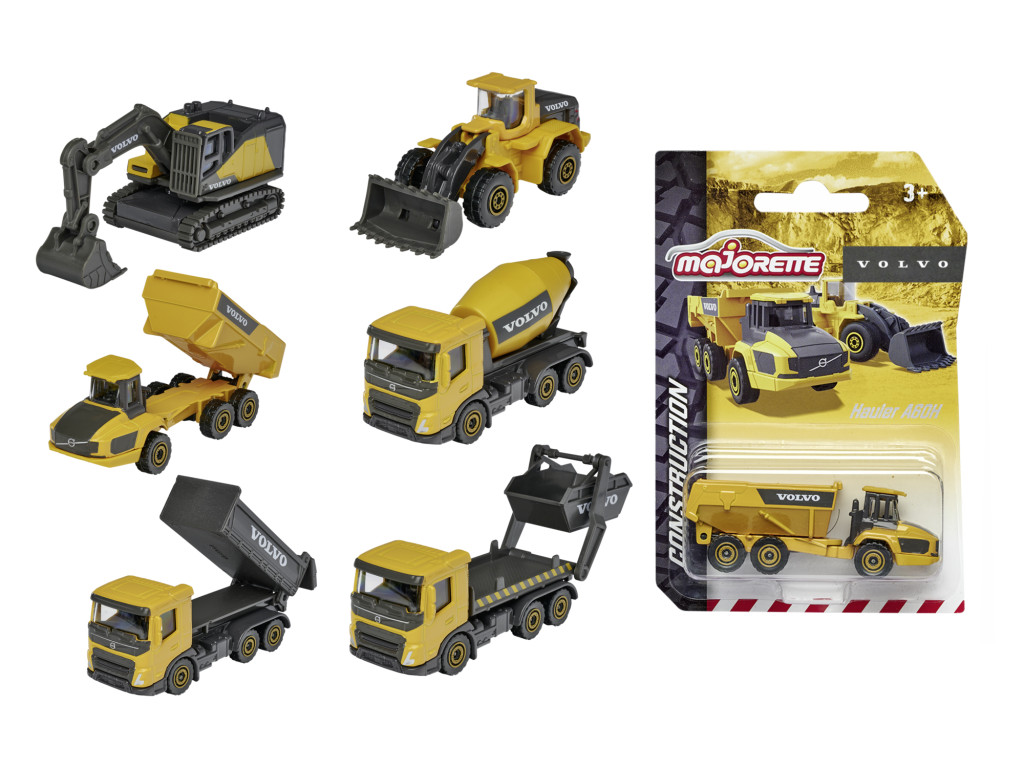 Majorette Volvo Construction Edition - Építőipari Jármű Modellautó (6 féle választható)