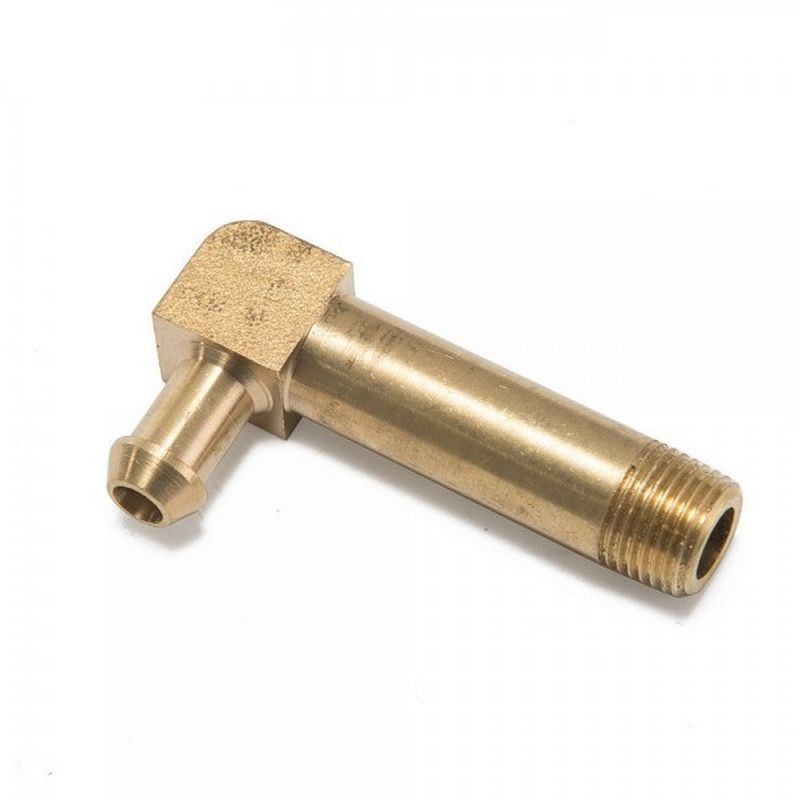 Turbókompresszorkerék oldali csatlakozó (45mm) 1/8" NPT (apa) - 6mm bilincselhető, 90 fokos