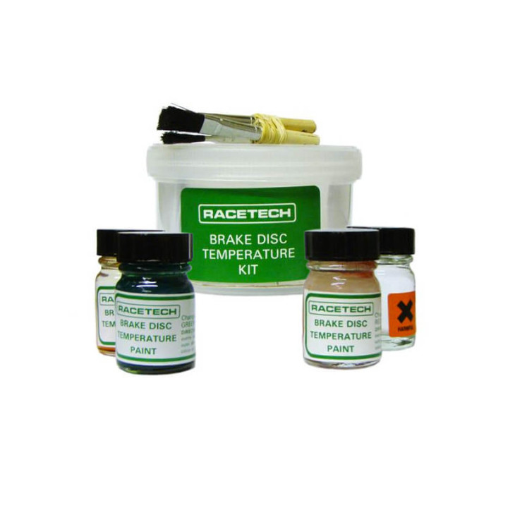 Racetech hőmérsékletjelző festékkészlet (450-650°C) – Féktárcsák hőmérsékletének pontos mérése
